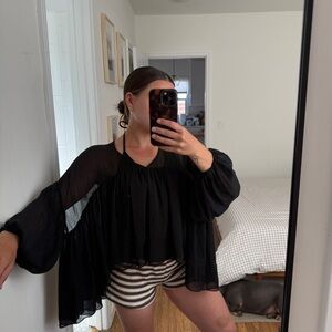 Women's Sheer Babydoll Blouse